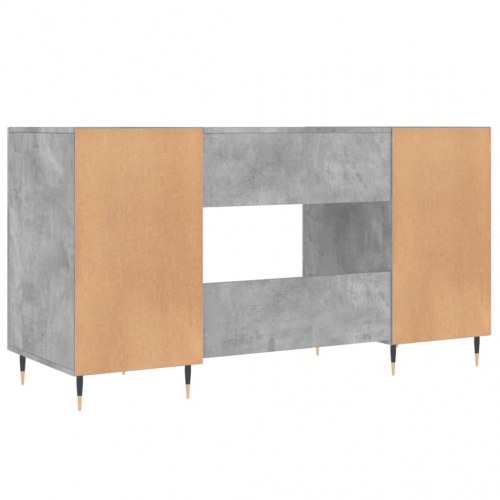 Skrivebord 140 × 50 × 75 cm i konstrueret træ - betongrå