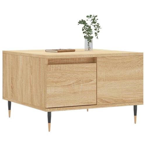 Sofabord 55x55x36,5 cm konstrueret træ sonoma-eg