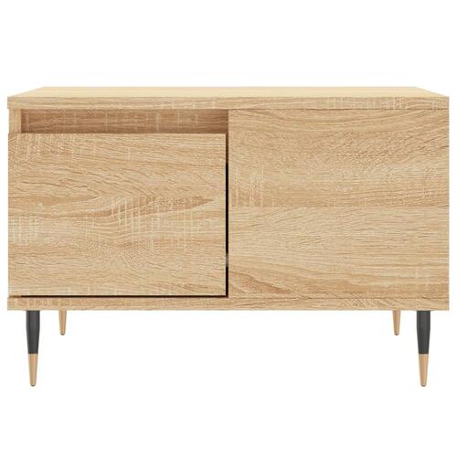 Sofabord 55x55x36,5 cm konstrueret træ sonoma-eg