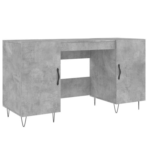 Skrivebord 140x50x75 cm konstrueret træ betongrå