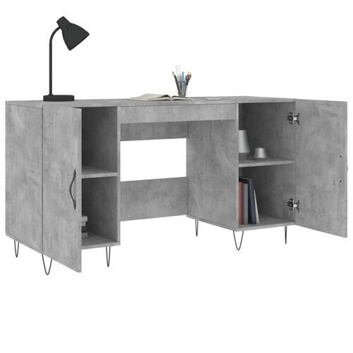 Skrivebord 140x50x75 cm konstrueret træ betongrå