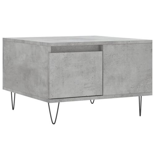 Sofabord 55x55x36,5 cm konstrueret træ betongrå