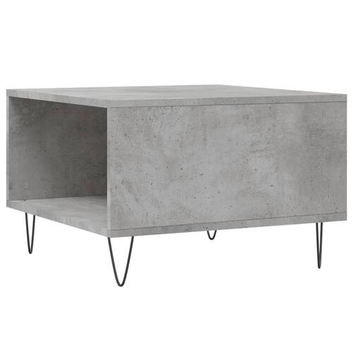 Sofabord 55x55x36,5 cm konstrueret træ betongrå