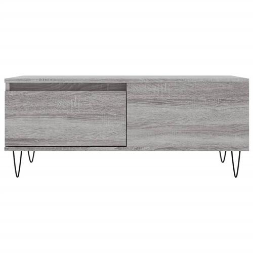 Sofabord 90x50x36,5 cm konstrueret træ grå sonoma-eg
