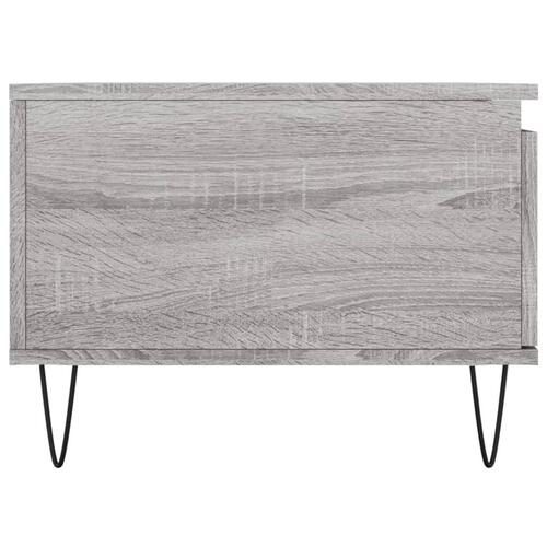 Sofabord 90x50x36,5 cm konstrueret træ grå sonoma-eg