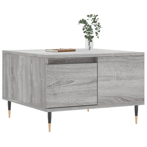 Sofabord 55x55x36,5 cm konstrueret træ grå sonoma-eg