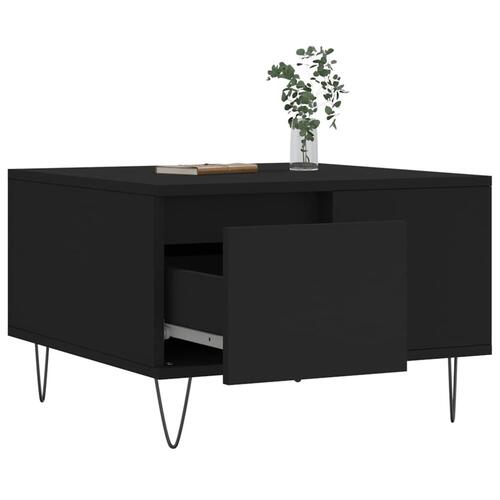 Sofabord 55x55x36,5 cm konstrueret træ sort