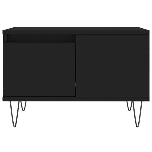 Sofabord 55x55x36,5 cm konstrueret træ sort