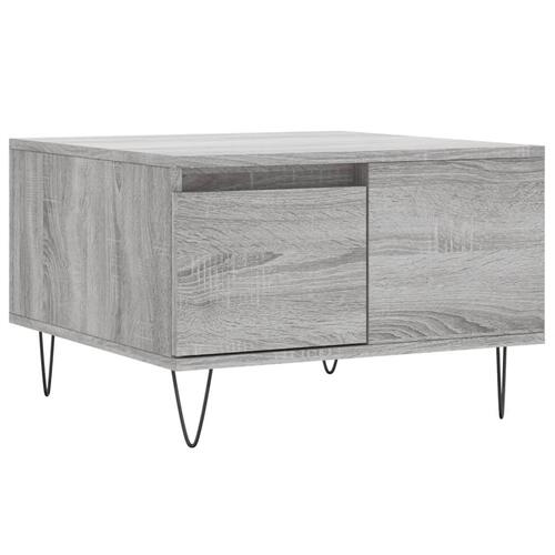 Sofabord 55x55x36,5 cm konstrueret træ grå sonoma-eg
