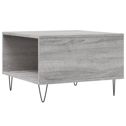 Sofabord 55x55x36,5 cm konstrueret træ grå sonoma-eg