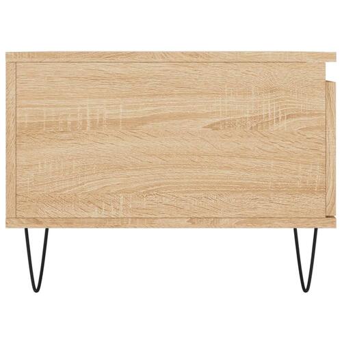 Sofabord 90x50x36,5 cm konstrueret træ sonoma-eg
