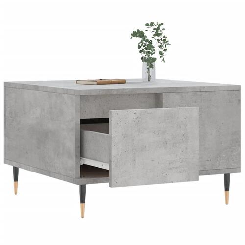 Sofabord 55x55x36,5 cm konstrueret træ betongrå