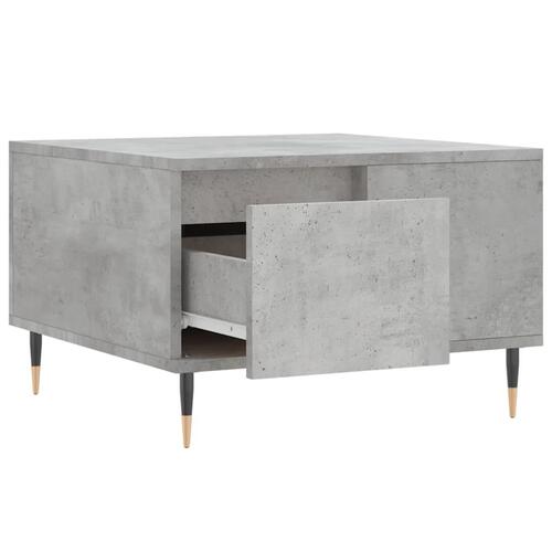 Sofabord 55x55x36,5 cm konstrueret træ betongrå