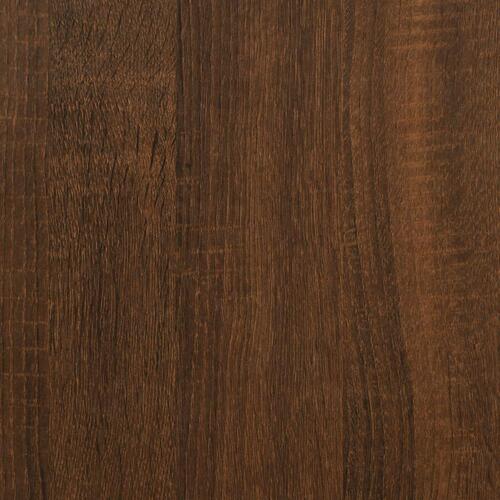 Sofabord 55x55x36,5 cm konstrueret træ brun egetræsfarve