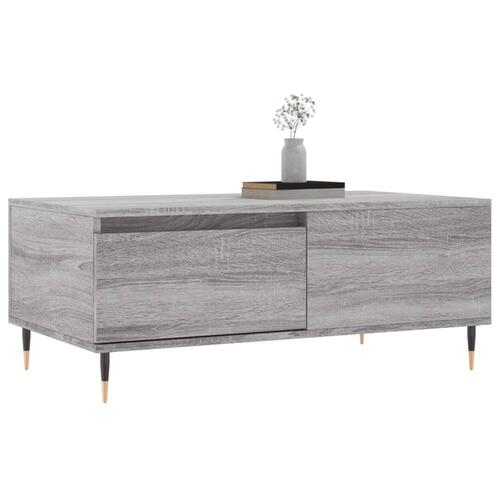 Sofabord 90x50x36,5 cm konstrueret træ grå sonoma-eg