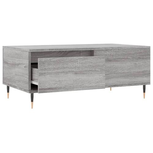 Sofabord 90x50x36,5 cm konstrueret træ grå sonoma-eg