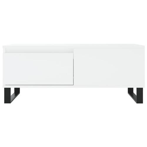Sofabord 90x50x36,5 cm konstrueret træ hvid