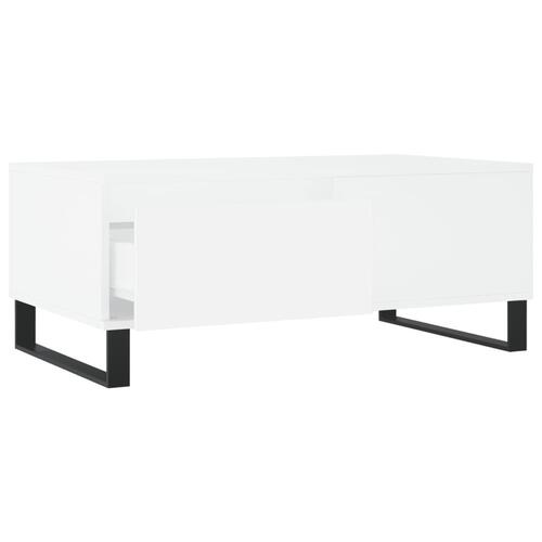 Sofabord 90x50x36,5 cm konstrueret træ hvid