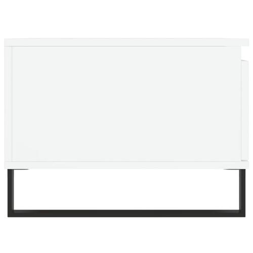 Sofabord 90x50x36,5 cm konstrueret træ hvid