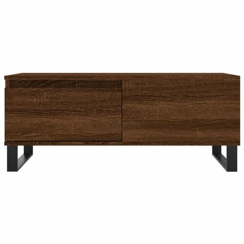 Sofabord 90x50x36,5 cm konstrueret træ brun egetræsfarve