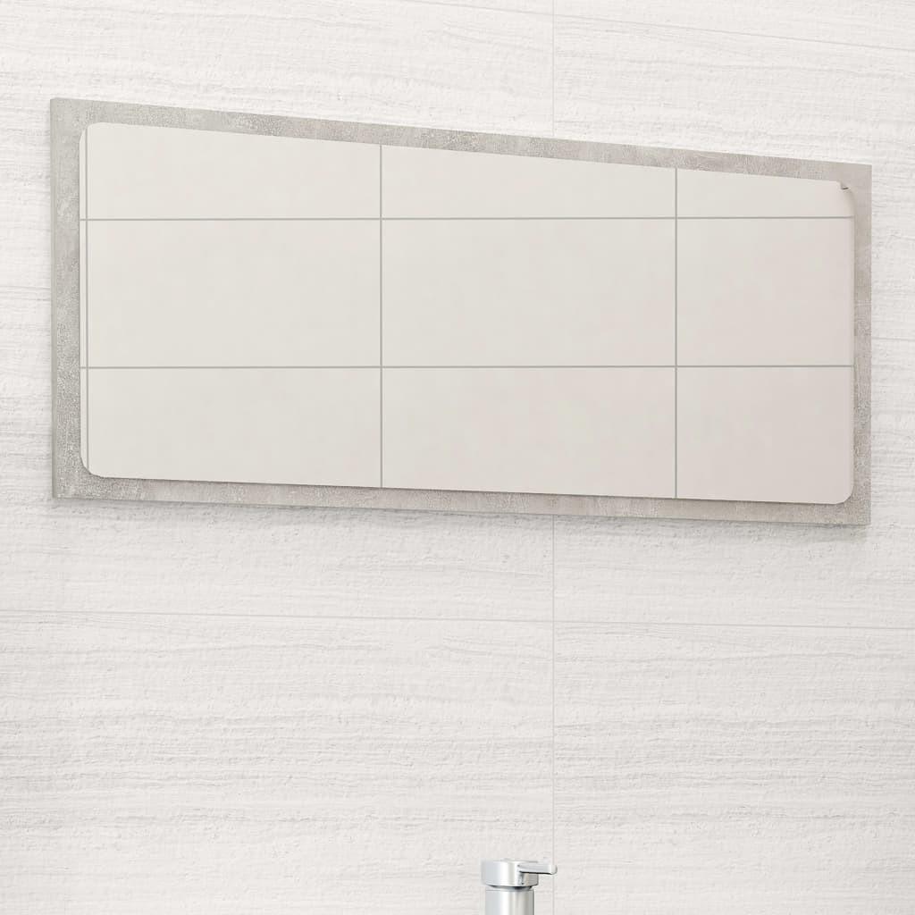 Badeværelsesspejl 80x1,5x37 cm spånplade betongrå billede