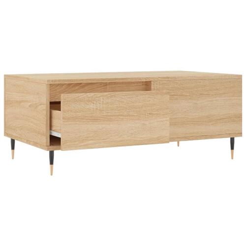 Sofabord 90x50x36,5 cm konstrueret træ sonoma-eg