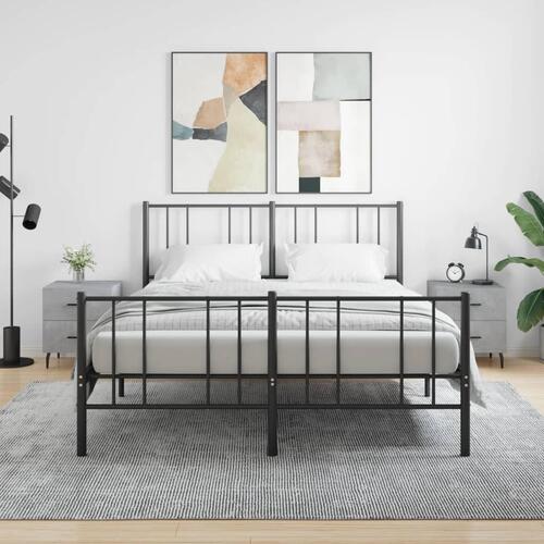 Sengeborde 2 stk. 40x35x47,5 cm konstrueret træ betongrå