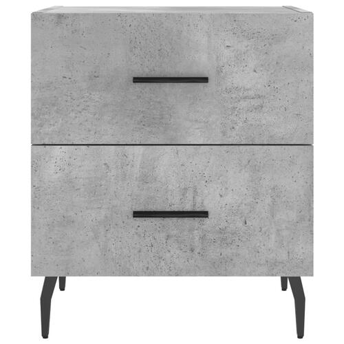 Sengeborde 2 stk. 40x35x47,5 cm konstrueret træ betongrå