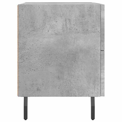 Sengeborde 2 stk. 40x35x47,5 cm konstrueret træ betongrå