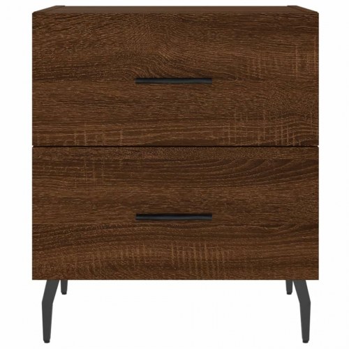 Sengebord 40x35x47,5 cm konstrueret træ brunt egetræ