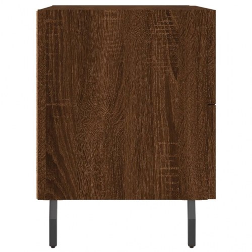 Sengebord 40x35x47,5 cm konstrueret træ brunt egetræ