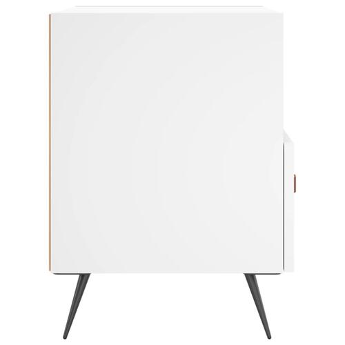 Sengebord 40x35x47,5 cm konstrueret træ hvid