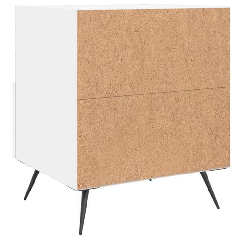 Sengebord 40x35x47,5 cm konstrueret træ hvid