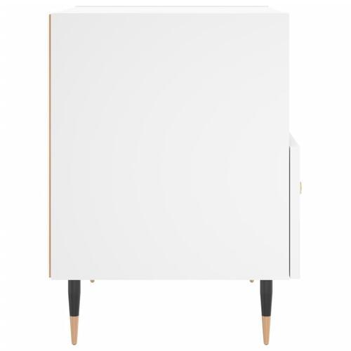 Sengebord 40x35x47,5 cm konstrueret træ hvid
