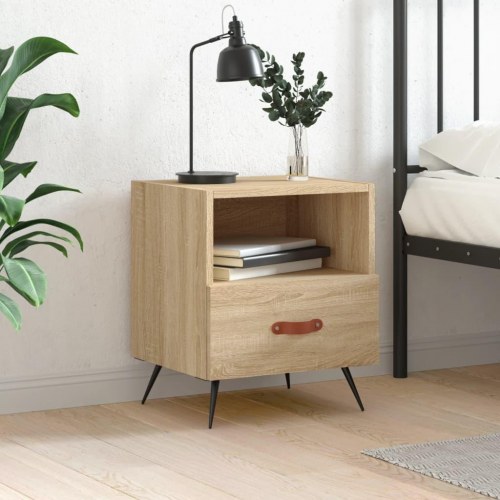 Sengebord 40x35x47,5 cm konstrueret træ sonoma-eg