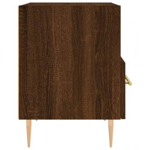 Sengebord 40x35x47,5 cm konstrueret træ brunt egetræ