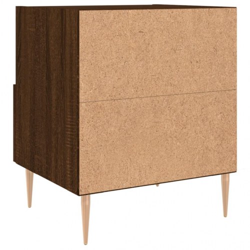 Sengebord 40x35x47,5 cm konstrueret træ brunt egetræ