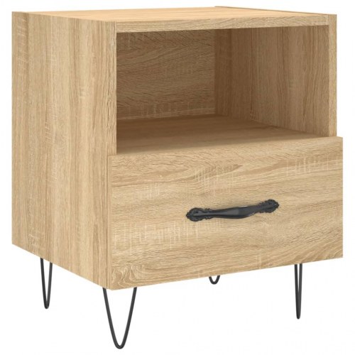 Sengebord 40x35x47,5 cm konstrueret træ sonoma-eg