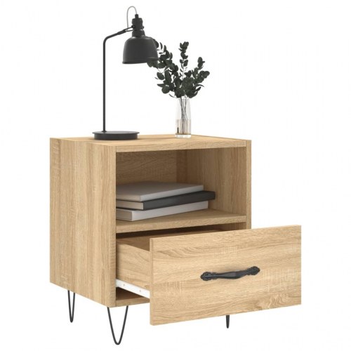 Sengebord 40x35x47,5 cm konstrueret træ sonoma-eg
