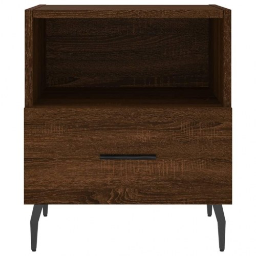 Sengebord 40x35x47,5 cm konstrueret træ brunt egetræ