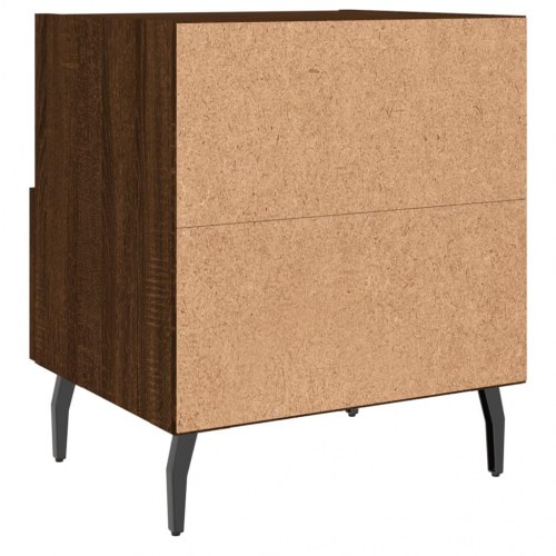 Sengebord 40x35x47,5 cm konstrueret træ brunt egetræ