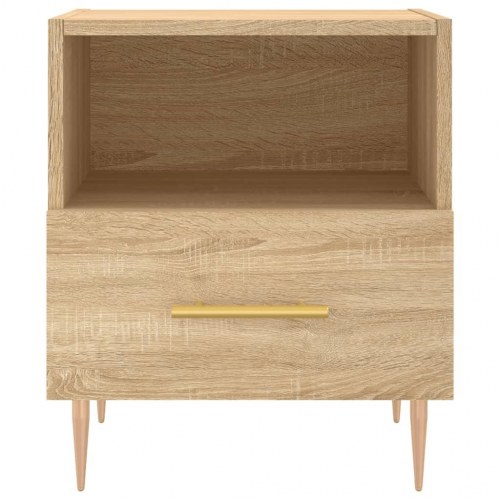 Sengebord 40 × 35 × 47,5 cm i konstrueret træ - sonoma-eg