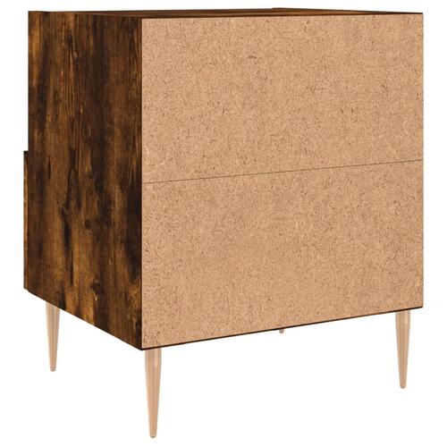 Sengebord 40x35x47,5 cm konstrueret træ røget egetræ