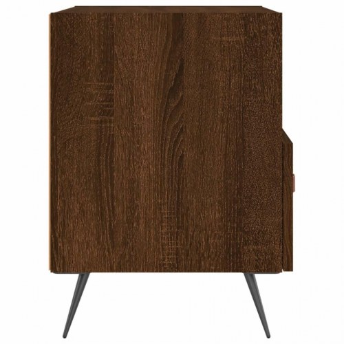 Sengebord 40x35x47,5 cm konstrueret træ brunt egetræ