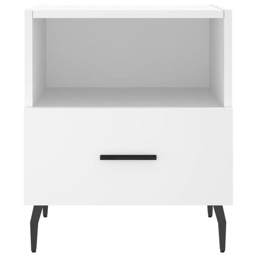 Sengebord 40x35x47,5 cm konstrueret træ hvid