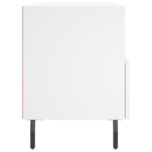 Sengebord 40x35x47,5 cm konstrueret træ hvid