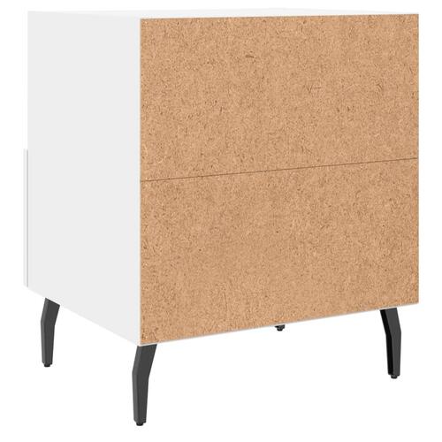 Sengebord 40x35x47,5 cm konstrueret træ hvid