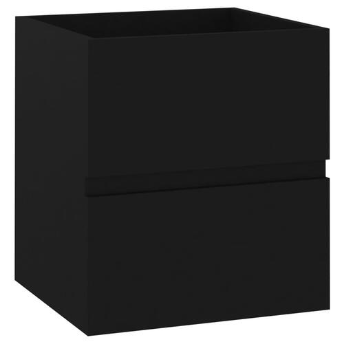 Skab til håndvask 41x38,5x45 cm konstrueret træ sort