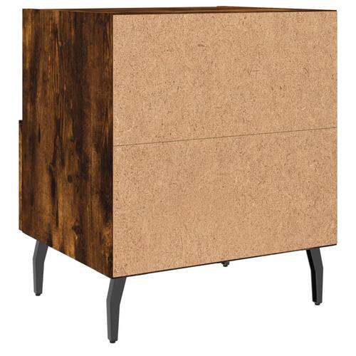 Sengebord 40x35x47,5 cm konstrueret træ røget egetræ