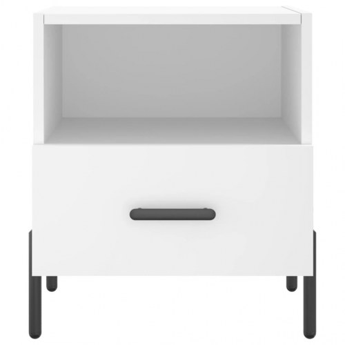 Sengebord 40x35x47,5 cm konstrueret træ hvid